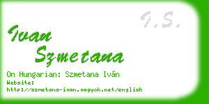 ivan szmetana business card